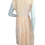 Calixta Gorg Pink Plaid Ruffle Dress Size Small .#87 White Photo 9