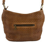 Patricia Nash Marcelli Woven Tan Hobo Genuine Leather Shoulder Bag Purse Photo 1