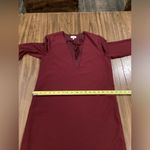 Tobi bell sleeve shift sheath knee length 3/4 Sleeve dress burgandy dress S Photo 2