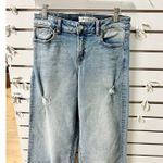 Hidden Medium Vintage Wash High Rise Raw Hem Dad Jeans Blue Women's Rise 26 Photo 3