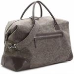 DSW Grey Felt Duffle Travel Weekender Bag Photo 0