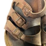 Birkenstock Florida Fresh Pull Up Brown Birko Flor Sz 38 US W7 Photo 6