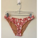 J.Crew Floral Swim Bikini Bottom Mauve Pink Tan Cream Size M NEW Photo 1