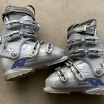 Nordica 10W Easy Move Skiing Ski Boots Women’s Sz 9/9.5 US Size Silver Gray Blue Photo 0