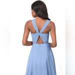 Azazie  Jane Bridesmaids Dress, Steel Blue color, Size 4, Photo 3