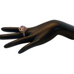 FINE STERLING SILVER 925 W/ A COPPER TINT HEART SHAPED AMETHYST PUFFED RING (8) Photo 6