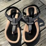 Forever 21 Black and Beige Rhinestone Sandals Photo 0