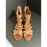 Vintage Foundry Co Michelle Bootie Sandal Women 10 Brown Leather Block Heel Boho Photo 1
