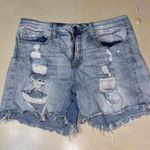Cello Distressed Frayed Denim Jean Shorts Photo 0