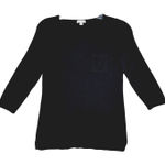 Garnet Hill Garnet‎ Hill Sweater Women Medium Black 100% Cashmere Preppy Neutral Minimalist Photo 0