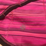 Lululemon  Pink Striped Run Roll Down Shorts Size 4 Photo 3