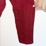 Suzanne Betro ✨ Weekend  Maroon Waffle Long Sleeve✨ Photo 3