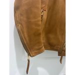Vintage Walter Leather Co. Made in Mexico Leather Cognac Biker Jacket Sz S Brown Photo 1