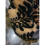 Paper Fox Womens Bronze Damask Print Velvet Embossed Size 8 Black Photo 8