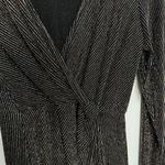 Three Pink Hearts Long Sleeve Side Knot Dress Black Sparkle Junior's Size XL Photo 4