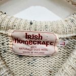 Irish Homecraft 100% naturally oiled wool vintage Crewneck sweater Black Size L Photo 4