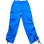 superdown  Raina Blue Cargo Pants LARGE Parachute Drawstring Hem Revolve $78 NEW Photo 5