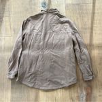 Good American Tan Fleece Shacket Photo 9