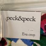 Peck & Peck  Floral Print Cropped Pants size 8 inseam 24” waist 30” elastic Photo 4