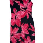 Jones New York Floral Sleeveless Dress Size 4 Black & Pink Dry Clean Only Photo 1