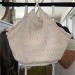 Hollister White Crochet Halter High Neck Tank Adjustable Straps Size S Photo 0