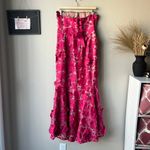 Helsi Embroidered Floral Pink Strapless Lace Up Corset Back Midi Gown‎ Size XL Photo 8