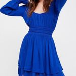 Free People Much Ado Mini Dress Blue Size Small Photo 0
