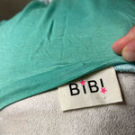 Bibi Womens Teal Green White Tie Dye Babydoll Short Sleeve Top Size Small Blue Photo 3