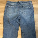 Democracy Mid Rise Bootcut Cropped Jeans Women Size 14 Blue Frayed Hem Photo 5
