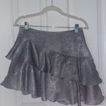 c'isa Angled Flowy Metallic Skirt Photo 1