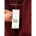 NWT Lafayette 148 Sweater Wool Blend Boucle High Low Shawl Size Small Red Photo 2