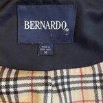 Bernardo Vintage Women’s Black Trench Coat Plaid Lining Rain Hong Kong Size 14 Photo 7