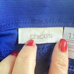 Chico's Chico’s Royal Blue Casual Cropped Pants Size Medium 10 Zipper Casual Outdoor Photo 4