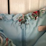 Hutch Anthropologie  Ruched Satin Tropical Beach Wide Leg Jumpsuit Size 4 Photo 8