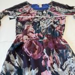Sundance Purple Floral Silk Chiffon Midi Dress Size XS Photo 6