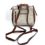 Fossil Elina Convertible Small Backpack Purse Bag Mono Taupe/Tan Photo 3