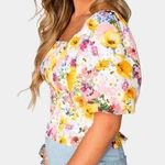 BuddyLove NWT Buddy Love Billie Smocked Puff Sleeve Top sz M Photo 1