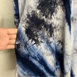 Entro Tie Dye Stretch Knit Key Hole Back Long Sleeves Dress Photo 3