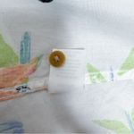 Chubbies White Macaw Parrots Birds Button Up Short Sleeve Tie Crop Top Medium Photo 8