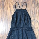 Urban Outfitters Kimchi Blue • Apron Neck embroidered maxi dress black eyelet backless strappy Photo 3