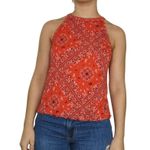 Mudd Y2k Red Paisley Bandanna High Neck Tank Top XS Photo 1