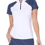 NWT Belyn Key Raglan Short Sleeves Golf Polo In White Size XS Photo 0