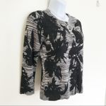 Catherine Malandrino Gray & Black Floral Cardigan, S Photo 3