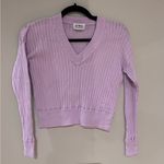 27 Miles Malibu Purple Long Sleeve V Neck Sweater Photo 0