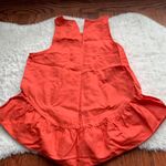 Ann Taylor Coral Orange Sleeveless Peplum Blouse Photo 1