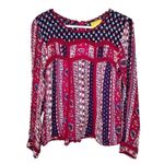 Anthropologie Maeve Gretchen Patchwork Paisley Western Boho Long Sleeve Photo 3