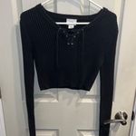 Loft Crop Ribbed Sweater Photo 0