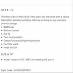 MOTHER the smooth hustler velour kick flare pants Size 25 Photo 3