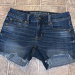 American Eagle Shortie Denim Cutoff Shorts // Size 0 Photo 0