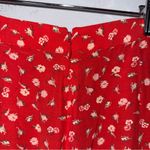 & Other Stories & Other Stories Red Floral Side Slit Midi Skirt Size 8 Photo 4